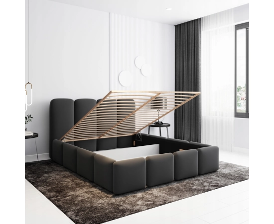 Młodzieżowe łóżko chmurka z pojemnikiem i stelażem 120x200 Puffy