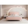 Łóżko tapicerowane ozdobne wezgłowie 180x200 na nogach velvet Pillow II