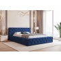 Łóżko pikowane chesterfield z grubymi boczkami 120x200 Clara