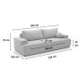 Sofa rozkładana do salonu tkanina boucle z funkcją spania Arvo