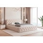 Łóżko pikowane chesterfield z grubymi boczkami 120x200 Clara