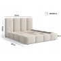 Łóżko gruba pianka z pojemnikiem i stelażem 140x200 Fluffy