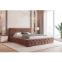 Łóżko pikowane chesterfield z grubymi boczkami 120x200 Clara