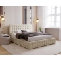 Duża sypialnia łóżko pikowane z pojemnikiem i stelażem 200x200 Palmo