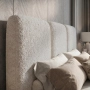 Sypialniane łóżko bocule tapicerowane bestseller 180x200 Elora boucle