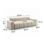 Nowoczesna sofa do salony obłe przeszycia na siedzisku Mavi