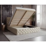 Łóżko tapicerowane dwuosobowe pikowane z pojemnikiem 140x200 Chester