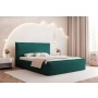 Małe tapicerowane łóżko 120x200 tkanina dream velvet na ślizgach Pillow