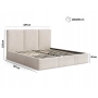 Łóżko tapicerowane slim z pojemnikiem Elora 120x200