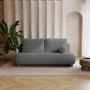 Sofa dwuosobowa okrągłe poduszki Toby tkanina boucle