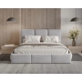 Podwójne łóżko sypialniane 200x200 slim z pojemnikiem Elora
