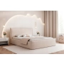 Sypialniane łóżko tapicerowane 180x200 ozdobne kształt poduszki Pillow