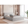 Łóżko pikowane chesterfield z grubymi boczkami 120x200 Clara