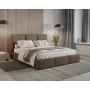 Podwójne łóżko tapicerowane 180x200 slim z pojemnikiem Elora