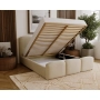 Modne łóżko sypialniane z pojemnikiem 120x200 Camille