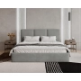 Podwójne slim łóżko 160x200 tapicerowane z pojemnikiem Mira
