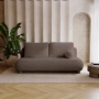 Sofa dwuosobowa okrągłe poduszki Toby tkanina boucle