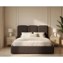 Łóżko sypialniane slim 160x200 z pojemnikiem i stelażem Mira boucle