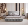 Stylowe pikowane łóżko do sypialni z pojemnikiem i stelażem 120x200 Palmo