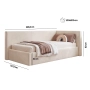 Łóżeczko do pokoju dziecka z pojemnikiem tkanina boucle 100x200 Fibi Kids