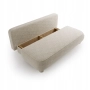 Sofa dwuosobowa okrągłe poduszki Toby tkanina boucle