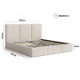 Podwójne łóżko sypialniane 200x200 slim z pojemnikiem Elora