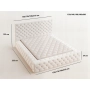 Łóżko do sypialni premium chesterfield 180x200 Rossano