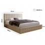 Sypialnia łóżko z pojemnikiem i stelażem pikowane z guzikami 180x200 Palmo