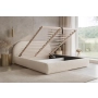 Łóżko ze schowkiem 140x200 półokrągłe wezgłowie Apolline
