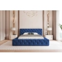 Łóżko pikowane chesterfield z grubymi boczkami 120x200 Clara