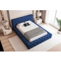 Łóżko pikowane chesterfield z grubymi boczkami 120x200 Clara