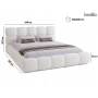 Łóżko nowoczesne tapicerowane z pojemnikiem i stelażem 120x200 Boston