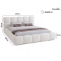 Nowoczesne łóżko boucle z pojemnikiem i stelażem 140x200 Boston