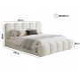 Modne łóżko z pojemnikiem tapicerowane 180x200 MILLY łóżko chmurka