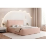 Sypialniane łóżko tapicerowane 180x200 ozdobne kształt poduszki Pillow