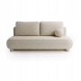 Sofa dwuosobowa okrągłe poduszki Toby tkanina boucle