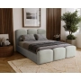 Bufiaste łóżko tapicerowane z pojemnikiem 160x200 Camille