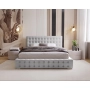 Duża sypialnia łóżko pikowane z pojemnikiem i stelażem 200x200 Palmo