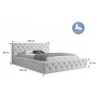 Łóżko pikowane chesterfield z grubymi boczkami 120x200 Clara