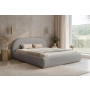 Duże modne łóżko małżeńskie 200x200 z dwoma pojemnikami Apolline