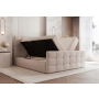 Tapicerowane łóżko Chesterfield 140x200 kontynentalne z materacem Viva
