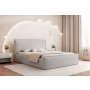 Sypialniane łóżko tapicerowane 180x200 ozdobne kształt poduszki Pillow