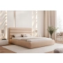 Obłe małżeńskie łóżko do sypialni 200x200 łóżko z pojemnikiem Marbella