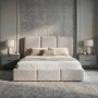 Sypialniane łóżko bocule tapicerowane bestseller 180x200 Elora boucle