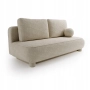 Sofa dwuosobowa okrągłe poduszki Toby tkanina boucle