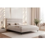Podwójne obłe łóżko sypialniane 140x200 łóżko z pojemnikiem Marbella II