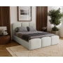 Obłe duże łóżko z pojemnikiem 200x200 Camille