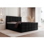 Tapicerowane łóżko Chesterfield 140x200 kontynentalne z materacem Viva