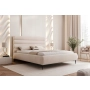 Podwójne obłe łóżko sypialniane 140x200 łóżko z pojemnikiem Marbella II