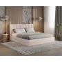 Slim łóżko z pojemnikiem 140x200 tapicerowane Nuvia